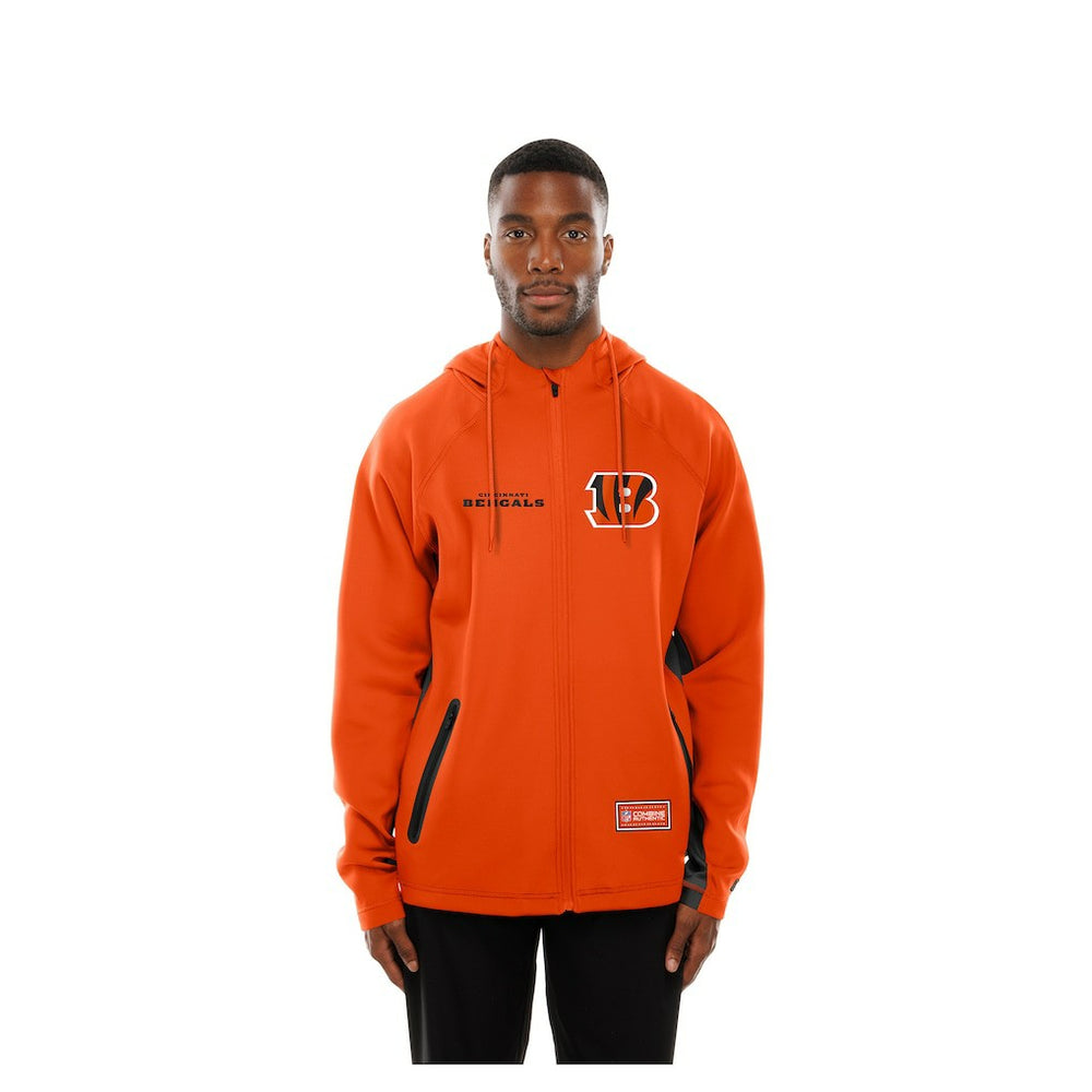 Cincinnati Bengals New Era Combine Authentic Raglan Scuba Full-Zip Hoodie