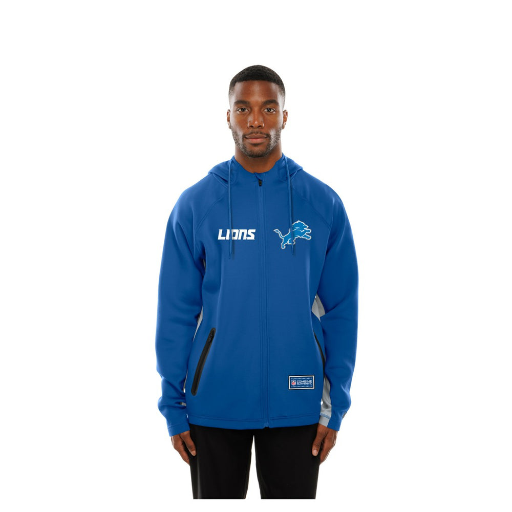 Detroit Lions New Era Combine Authentic Raglan Scuba Full-Zip Hoodie