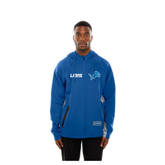 Detroit Lions New Era Combine Authentic Raglan Scuba Full-Zip Hoodie