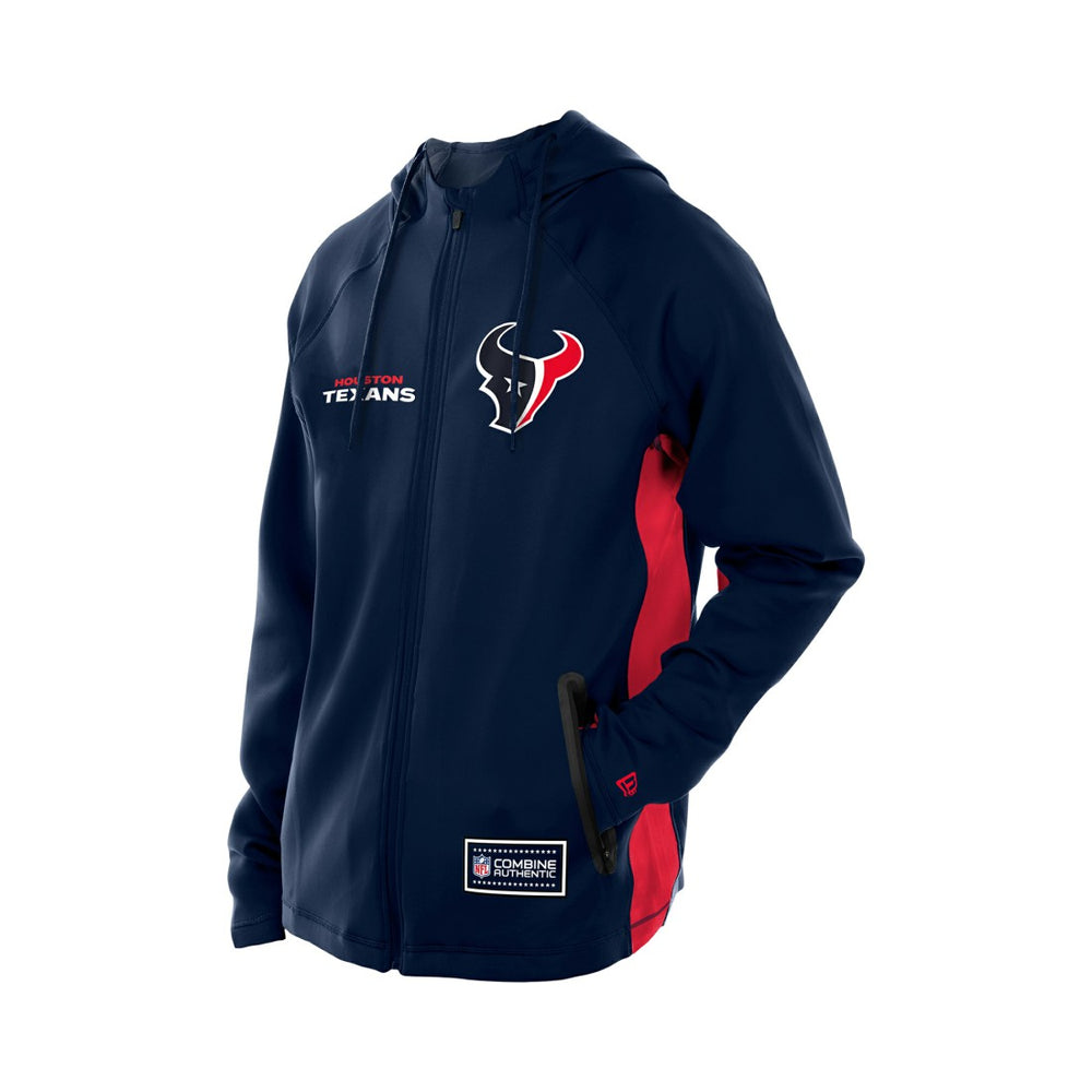 Houston Texans New Era Combine Authentic Raglan Scuba Full-Zip Hoodie