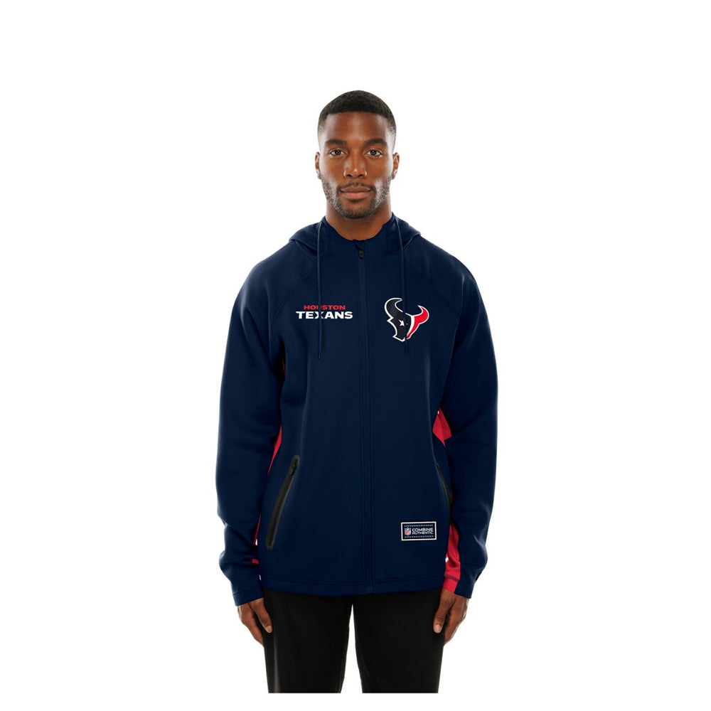 Houston Texans New Era Combine Authentic Raglan Scuba Full-Zip Hoodie