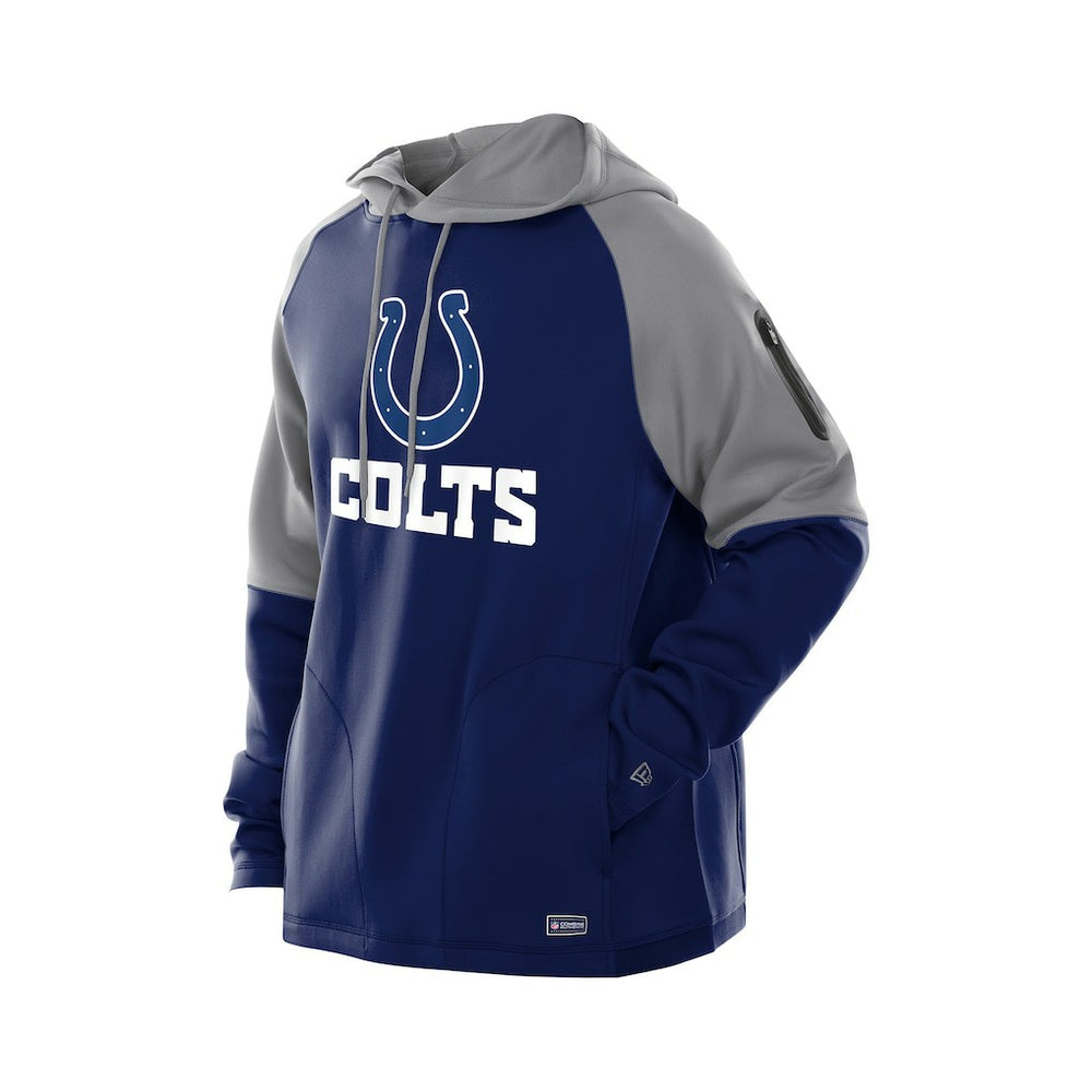 Indianapolis Colts New Era Combine Authentic Color Block Raglan Pullover Hoodie