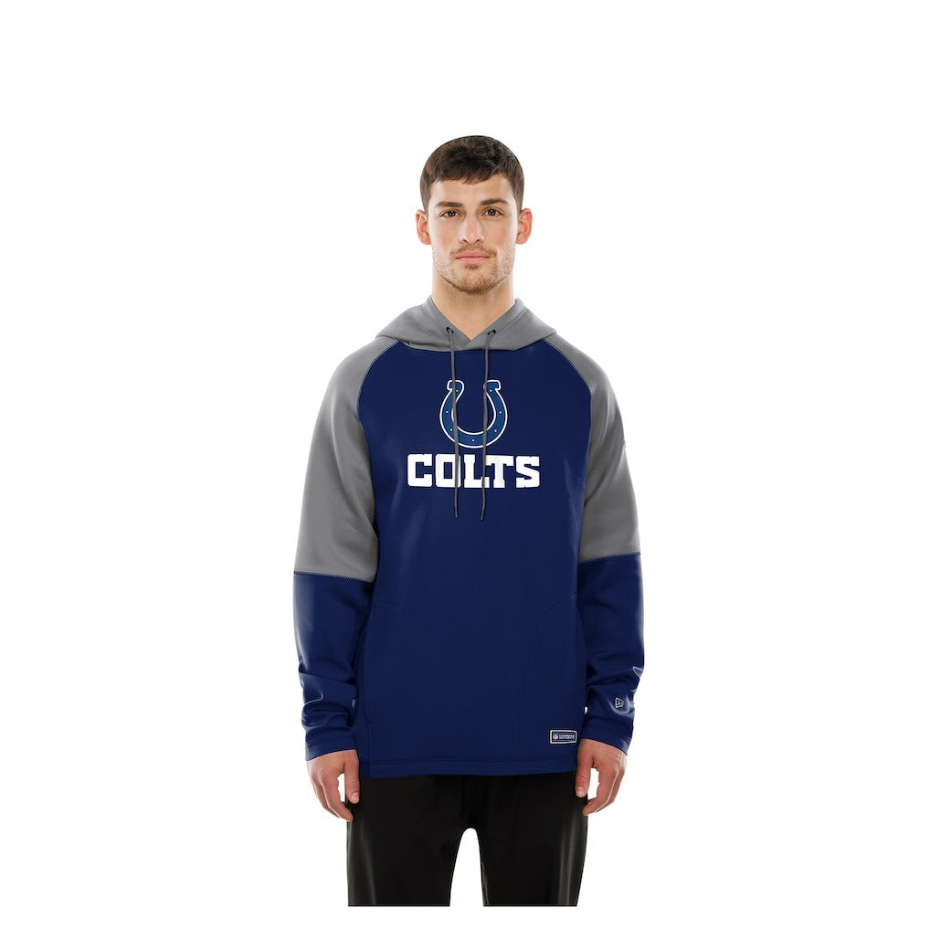 Indianapolis Colts New Era Combine Authentic Color Block Raglan Pullover Hoodie
