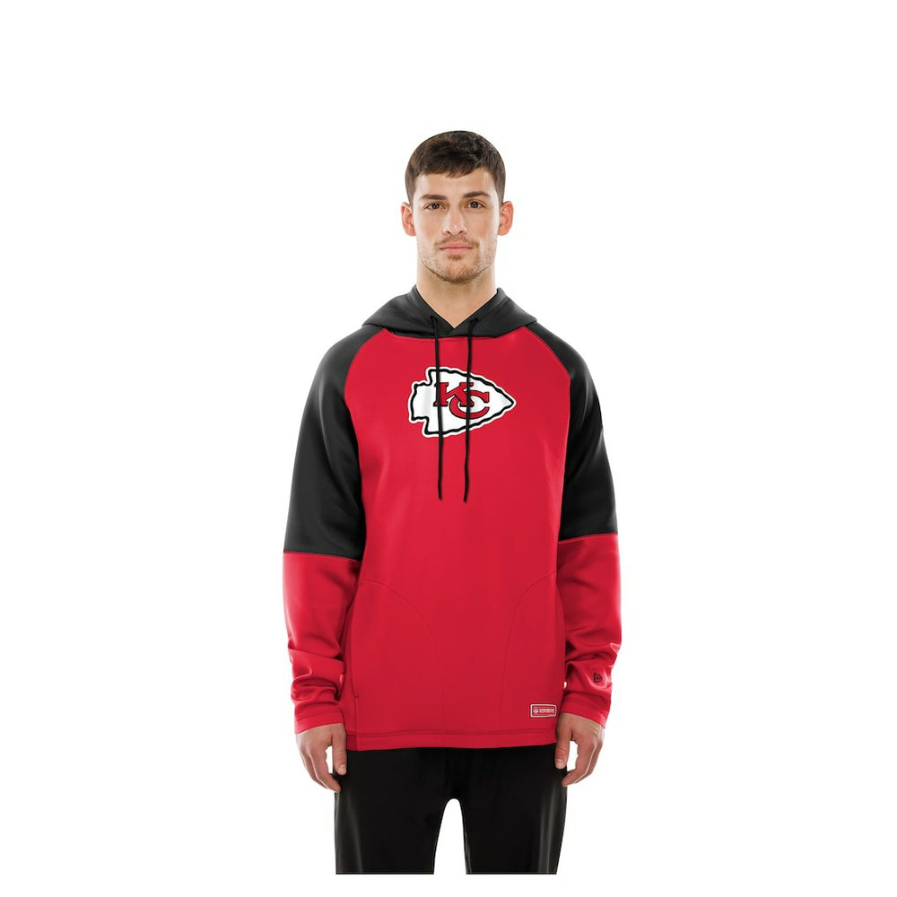 Kansas City Chiefs New Era Combine Authentic Color Block Raglan Pullover Hoodie