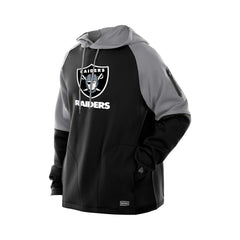 Las Vegas Raiders New Era Combine Authentic Color Block Raglan Pullover Hoodie