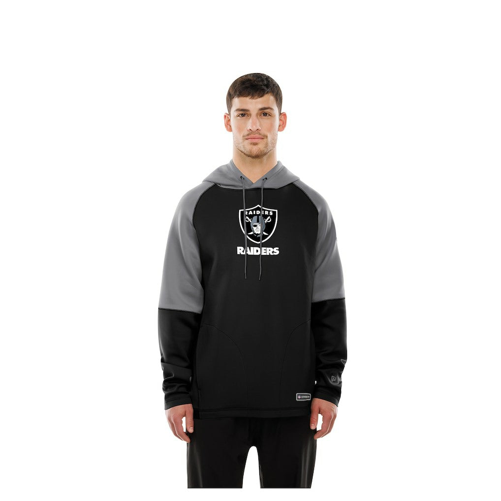 Las Vegas Raiders New Era Combine Authentic Color Block Raglan Pullover Hoodie