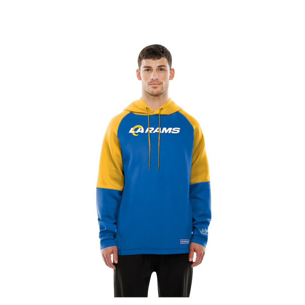 Los Angeles Rams New Era Combine Authentic Color Block Raglan Pullover Hoodie