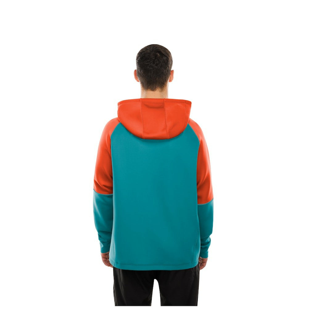 Miami Dolphins New Era Combine Authentic Color Block Raglan Pullover Hoodie