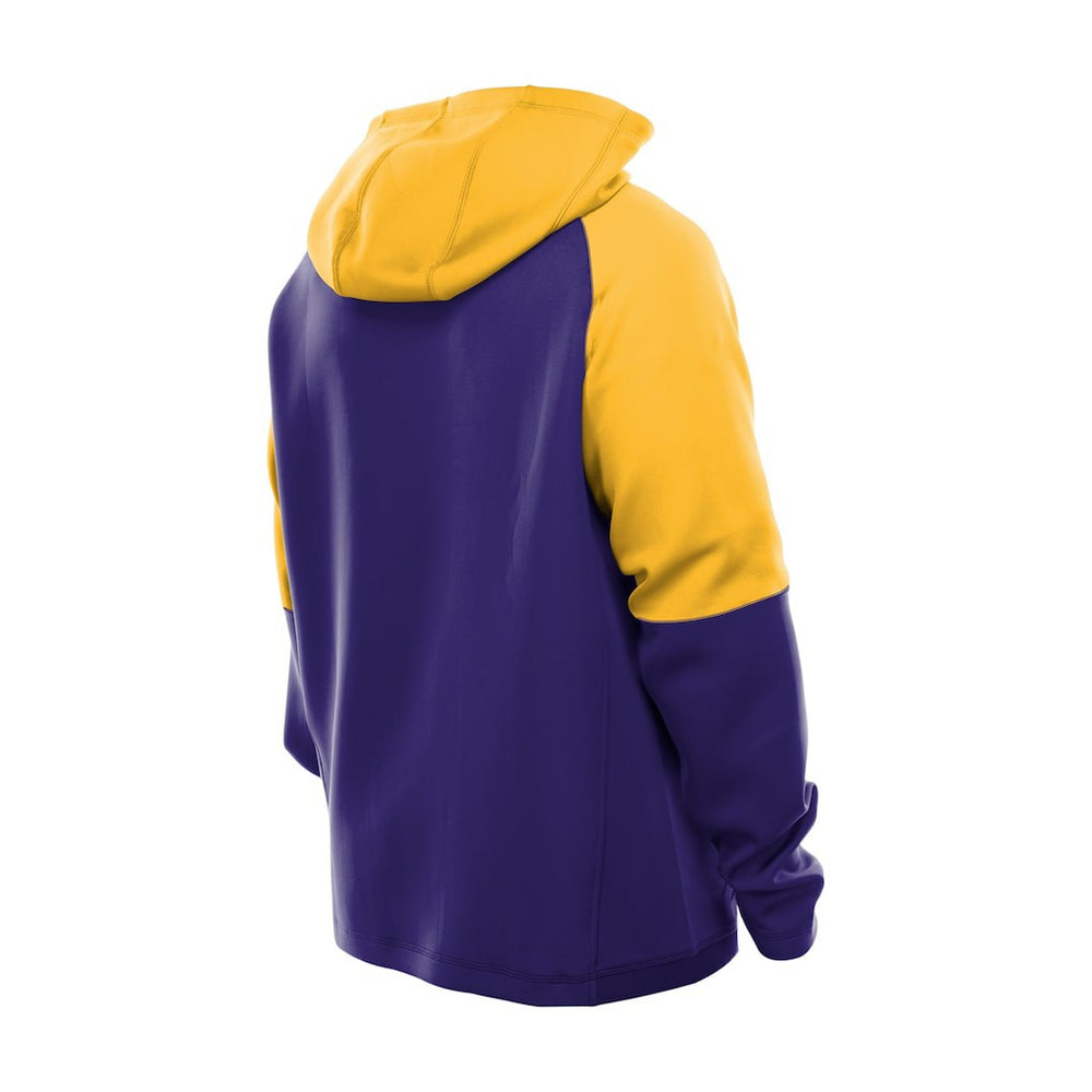 Minnesota Vikings New Era Combine Authentic Color Block Raglan Pullover Hoodie