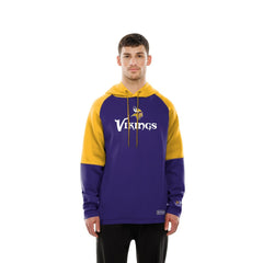 Minnesota Vikings New Era Combine Authentic Color Block Raglan Pullover Hoodie