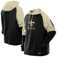 New Orleans Saints New Era Combine Authentic Color Block Raglan Pullover Hoodie