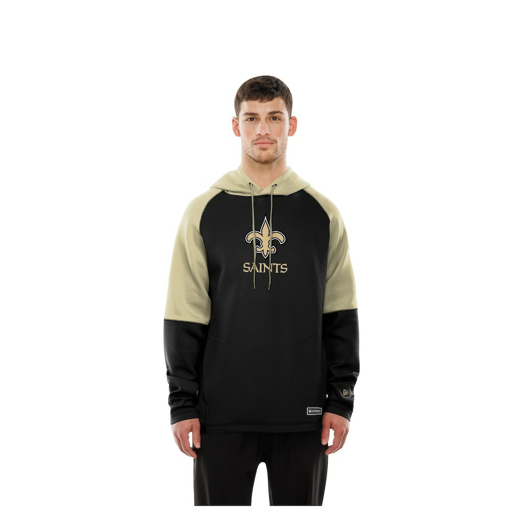 New Orleans Saints New Era Combine Authentic Color Block Raglan Pullover Hoodie