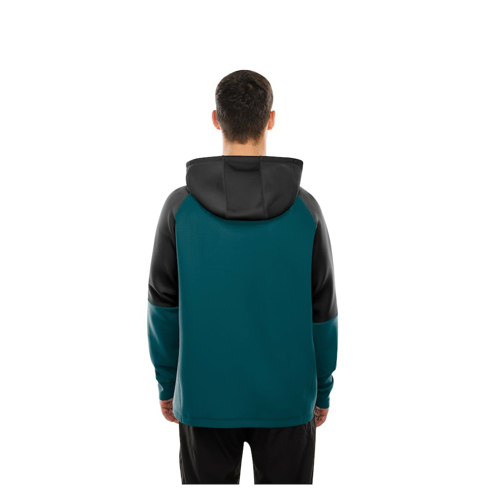 Philadelphia Eagles New Era Combine Authentic Color Block Raglan Pullover Hoodie