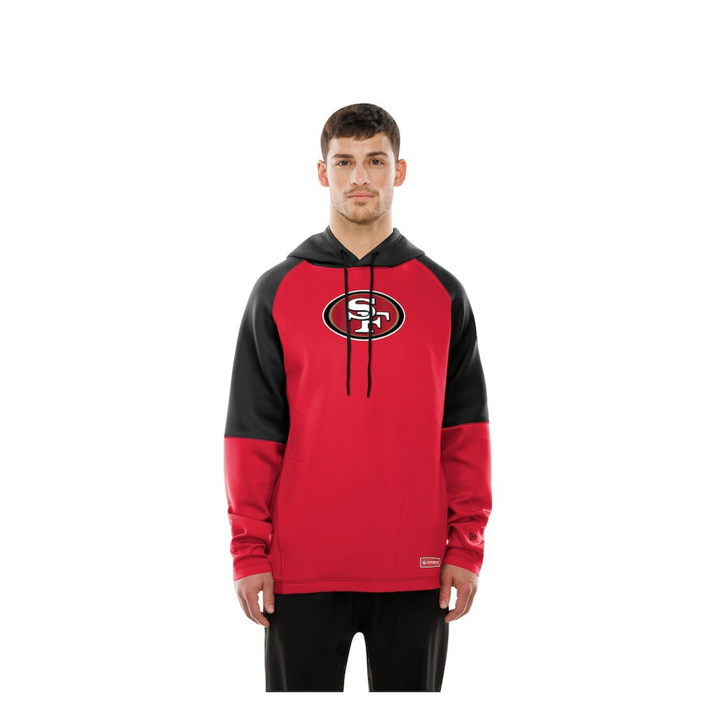 San Francisco 49ers New Era Combine Authentic Color Block Raglan Pullover Hoodie