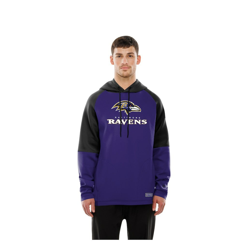 Baltimore Ravens New Era Combine Authentic Color Block Raglan Pullover Hoodie