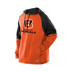 Cincinnati Bengals New Era Combine Authentic Color Block Raglan Pullover Hoodie