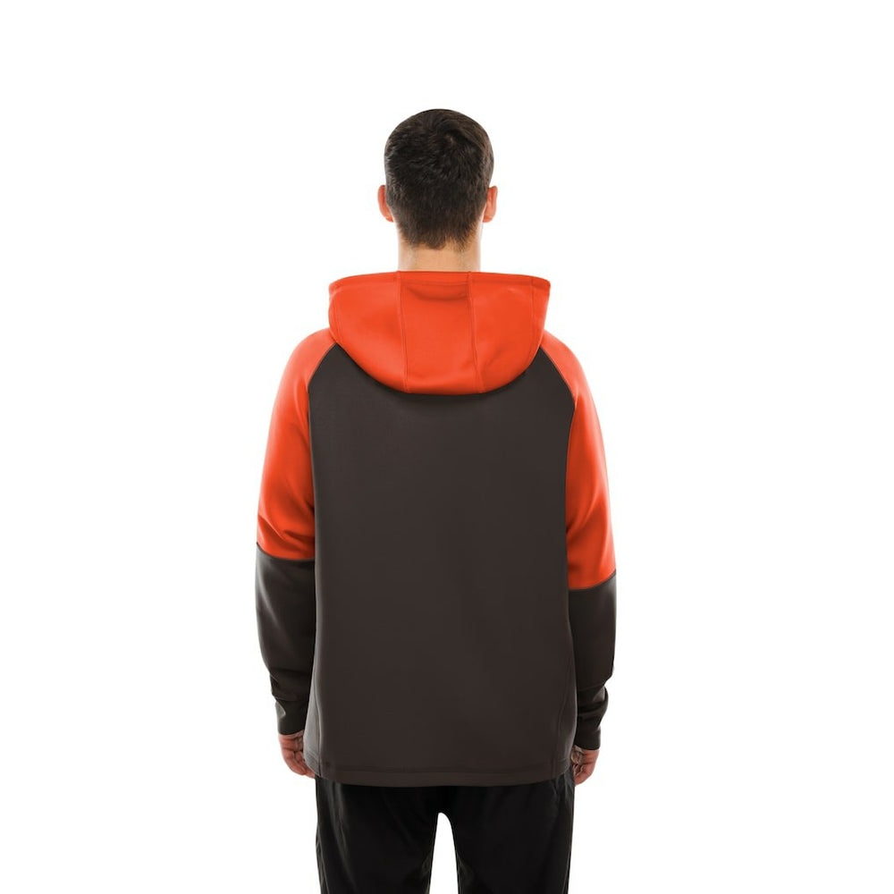 Cleveland Browns New Era Combine Authentic Color Block Raglan Pullover Hoodie