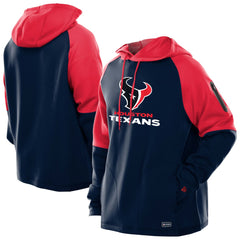 Houston Texans New Era Combine Authentic Color Block Raglan Pullover Hoodie