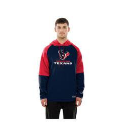 Houston Texans New Era Combine Authentic Color Block Raglan Pullover Hoodie