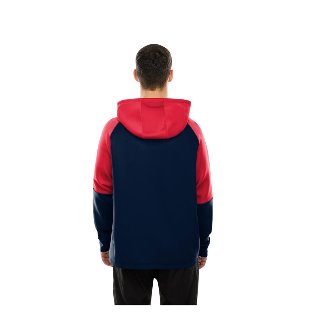 Houston Texans New Era Combine Authentic Color Block Raglan Pullover Hoodie