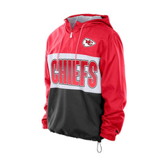 Kansas City Chiefs New Era Ripstop Quarter-Zip Hooded Windbreaker