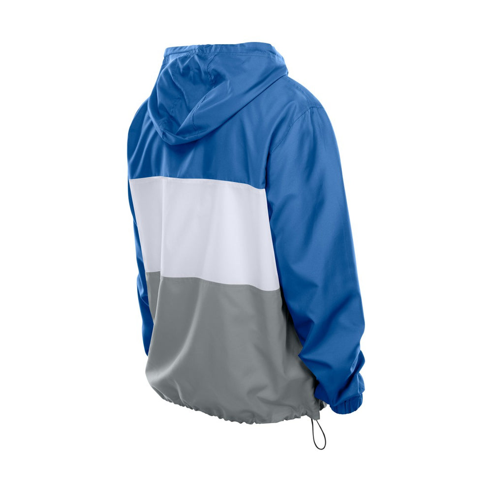 Detroit Lions New Era Ripstop Quarter-Zip Hooded Windbreaker