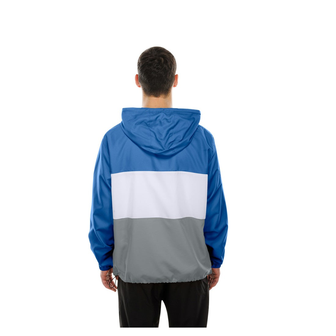 Detroit Lions New Era Ripstop Quarter-Zip Hooded Windbreaker