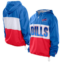 Buffalo Bills New Era Ripstop Quarter-Zip Hooded Windbreaker