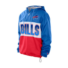 Buffalo Bills New Era Ripstop Quarter-Zip Hooded Windbreaker