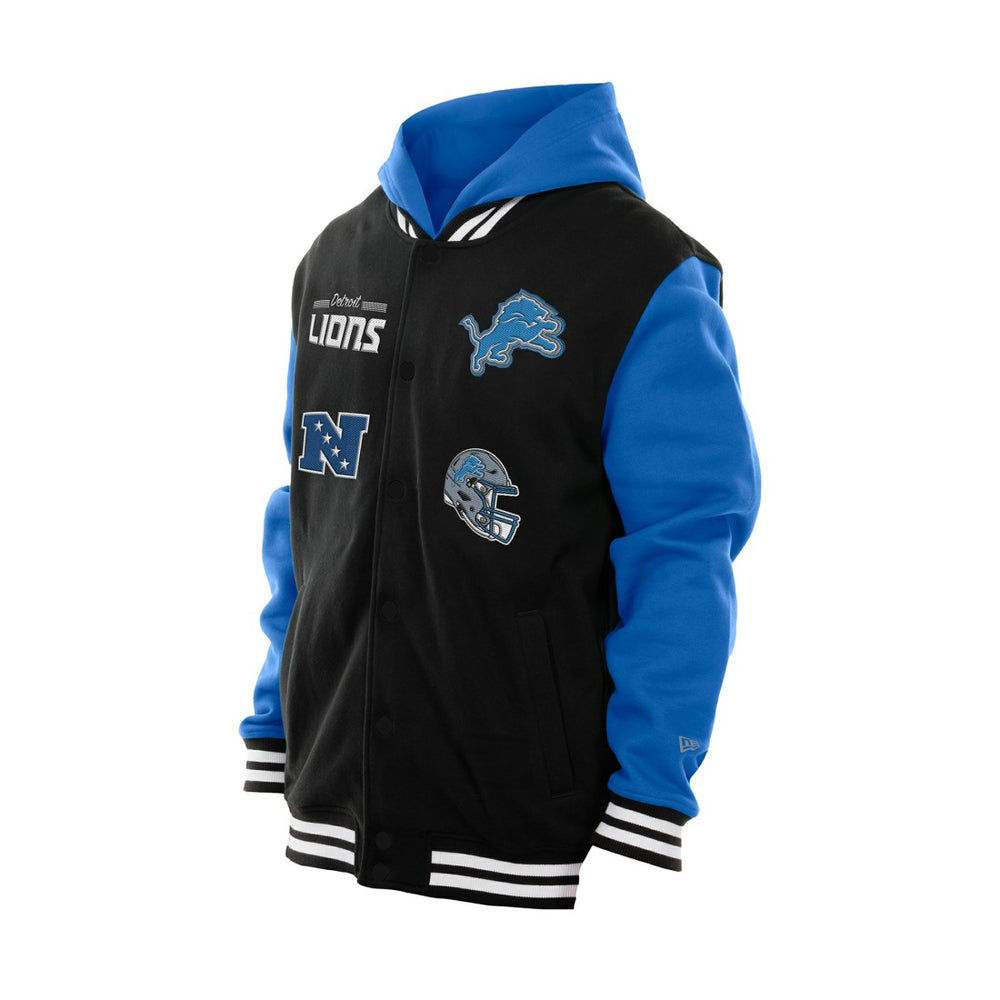 Detroit Lions New Era Full-Snap Fleece Hoodie Jacket