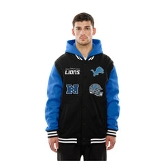 Detroit Lions New Era Full-Snap Fleece Hoodie Jacket