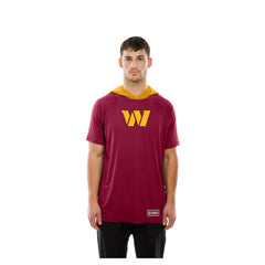 Washington Commanders New Era Combine Authentic Hooded Raglan Short-Sleeve T-Shirt