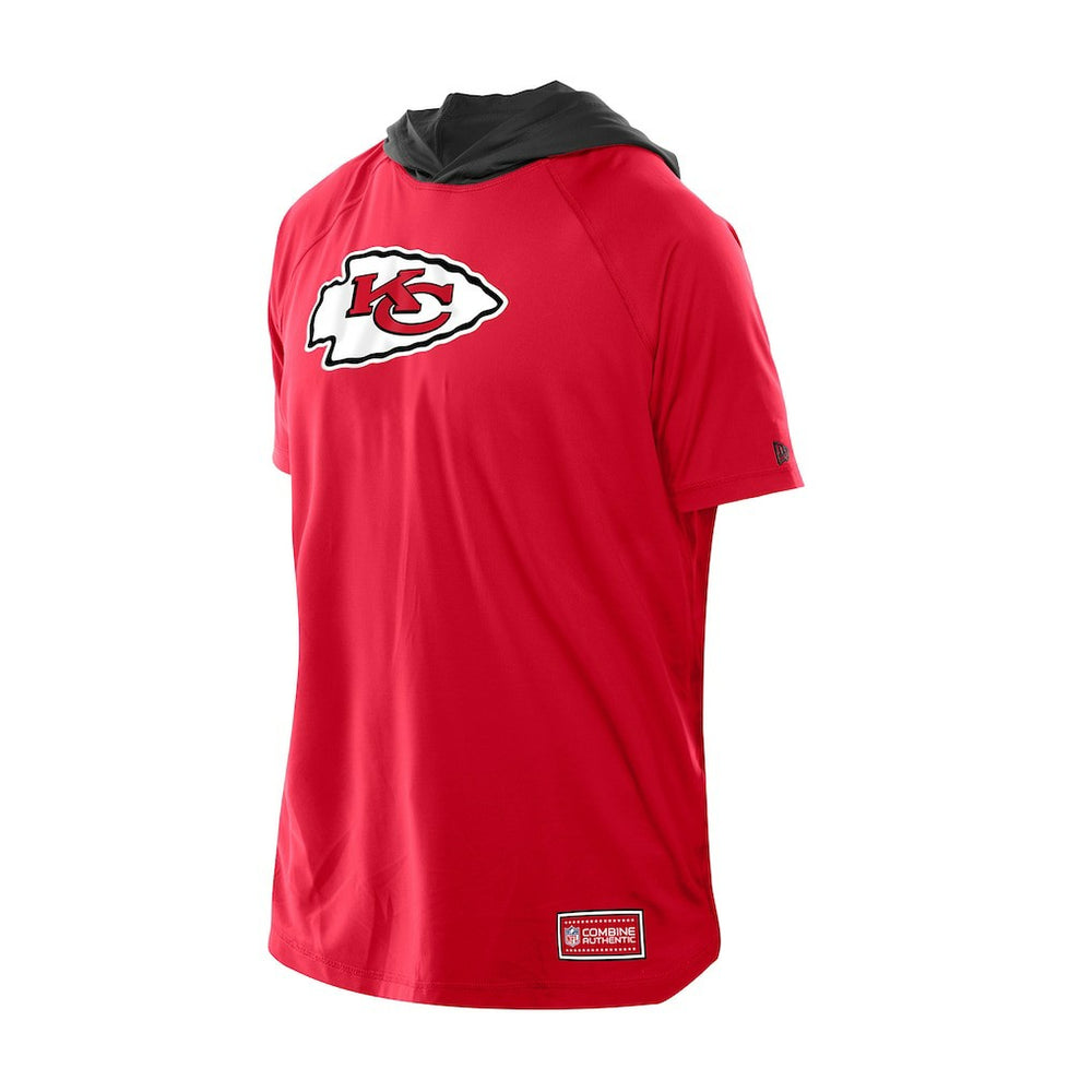 Kansas City Chiefs New Era Combine Authentic Hooded Raglan Short-Sleeve T-Shirt