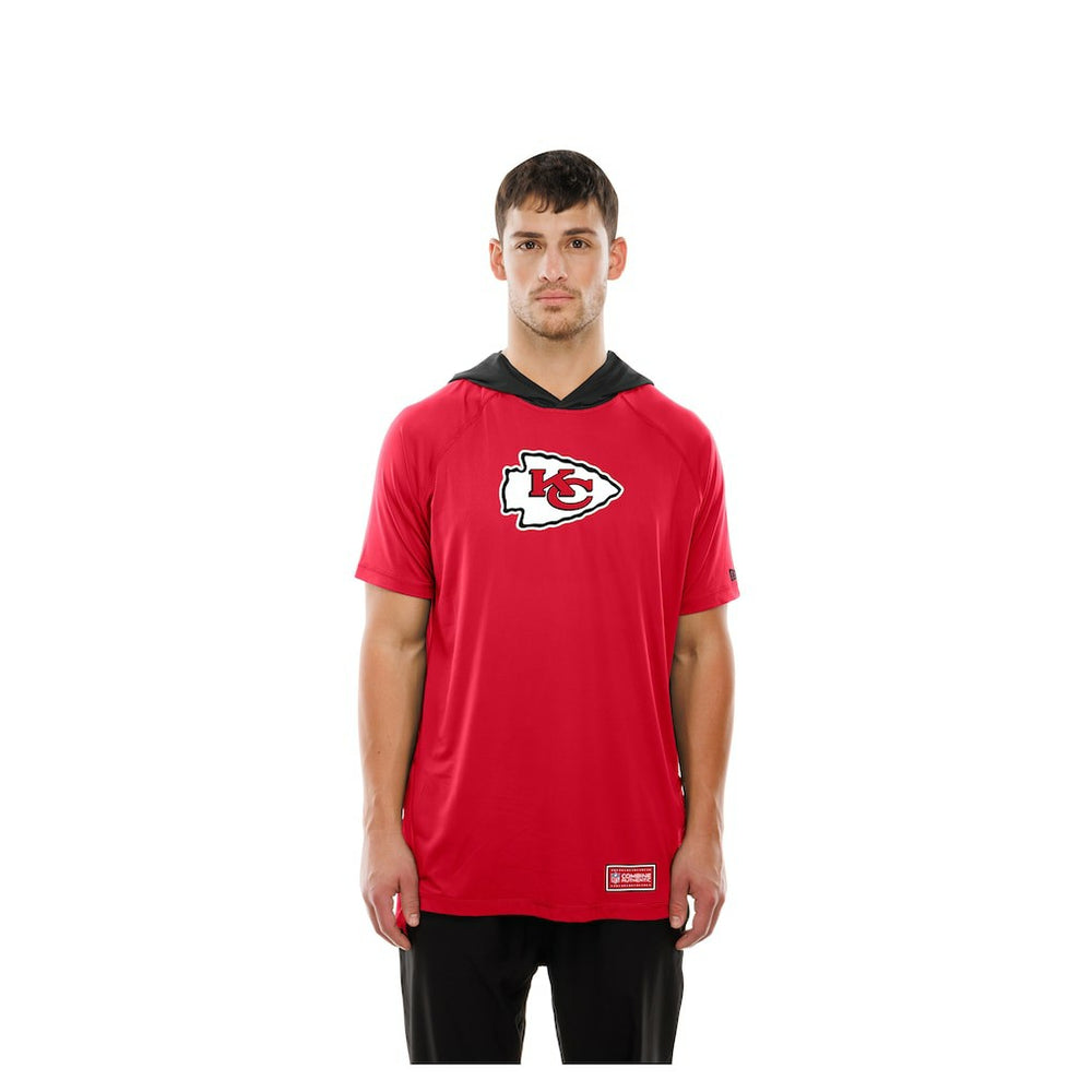 Kansas City Chiefs New Era Combine Authentic Hooded Raglan Short-Sleeve T-Shirt