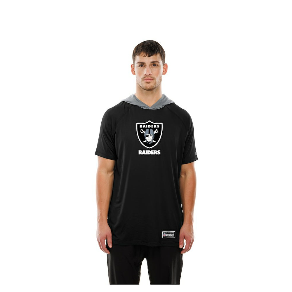 Las Vegas Raiders New Era Combine Authentic Hooded Raglan Short-Sleeve T-Shirt