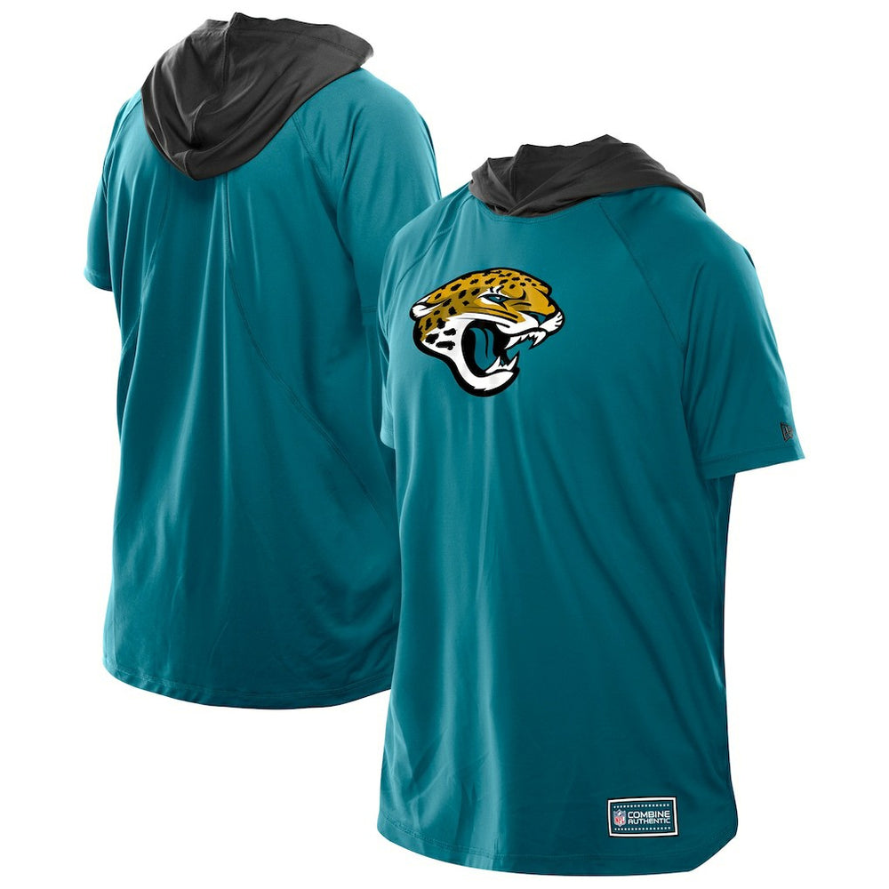 Jacksonville Jaguars New Era Combine Authentic Hooded Raglan Short-Sleeve T-Shirt