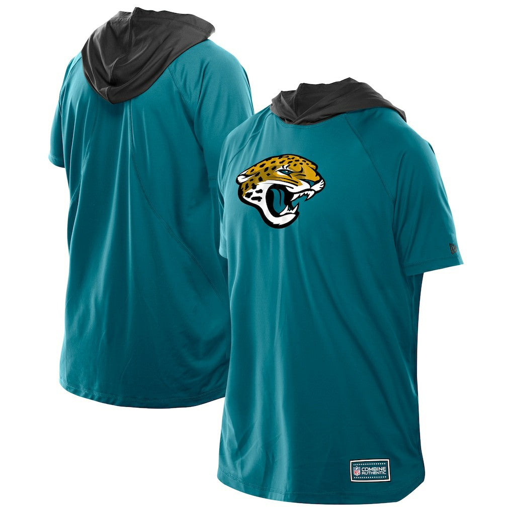 Jacksonville Jaguars New Era Combine Authentic Hooded Raglan Short-Sleeve T-Shirt