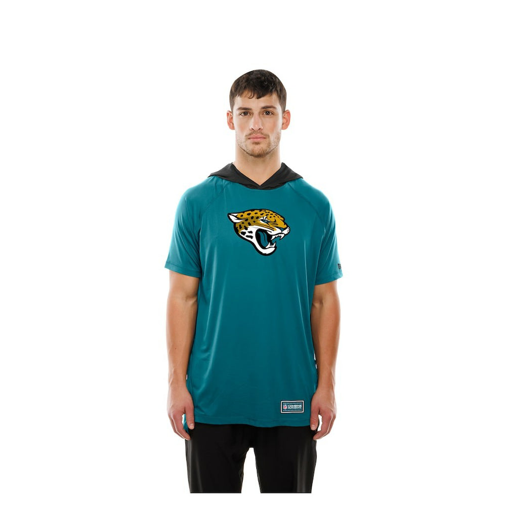 Jacksonville Jaguars New Era Combine Authentic Hooded Raglan Short-Sleeve T-Shirt