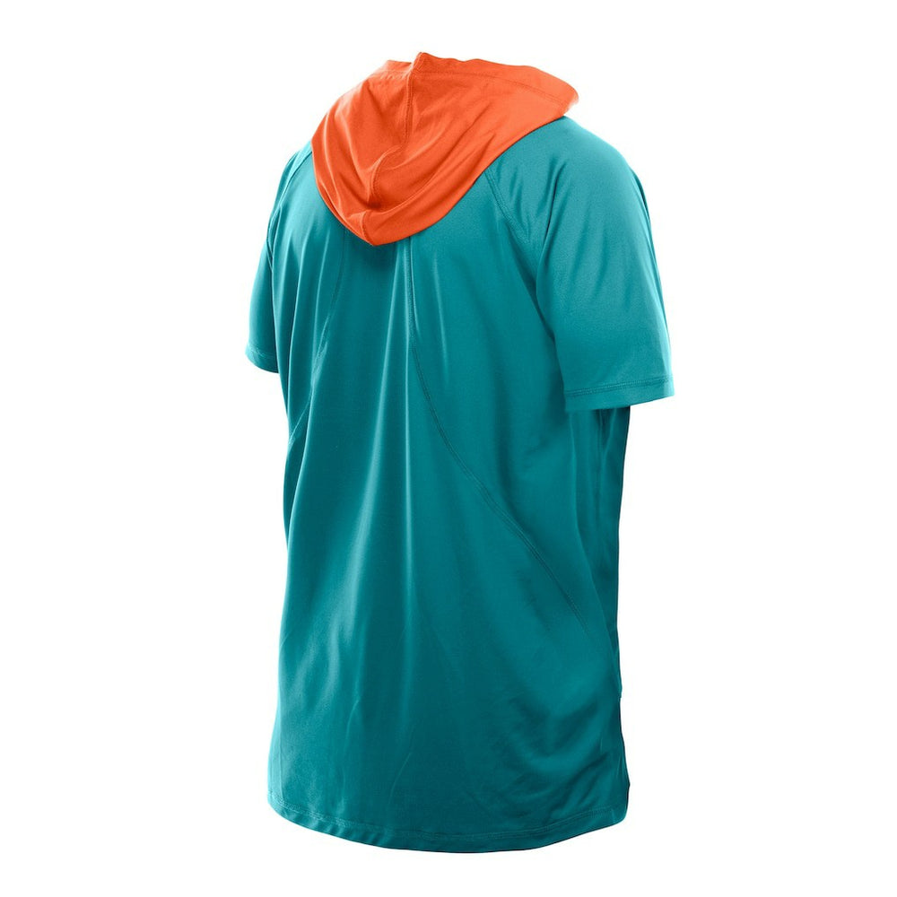 Miami Dolphins New Era Combine Authentic Hooded Raglan Short-Sleeve T-Shirt