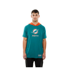 Miami Dolphins New Era Combine Authentic Hooded Raglan Short-Sleeve T-Shirt