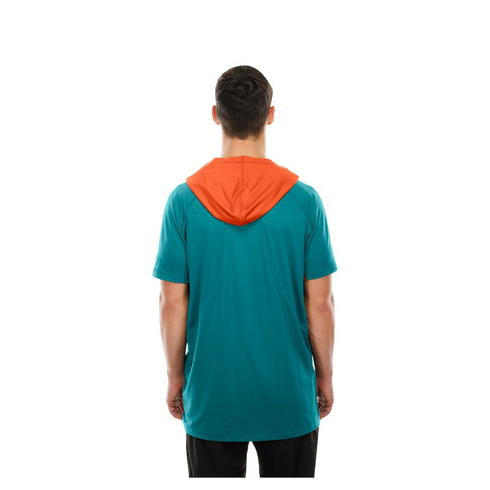 Miami Dolphins New Era Combine Authentic Hooded Raglan Short-Sleeve T-Shirt