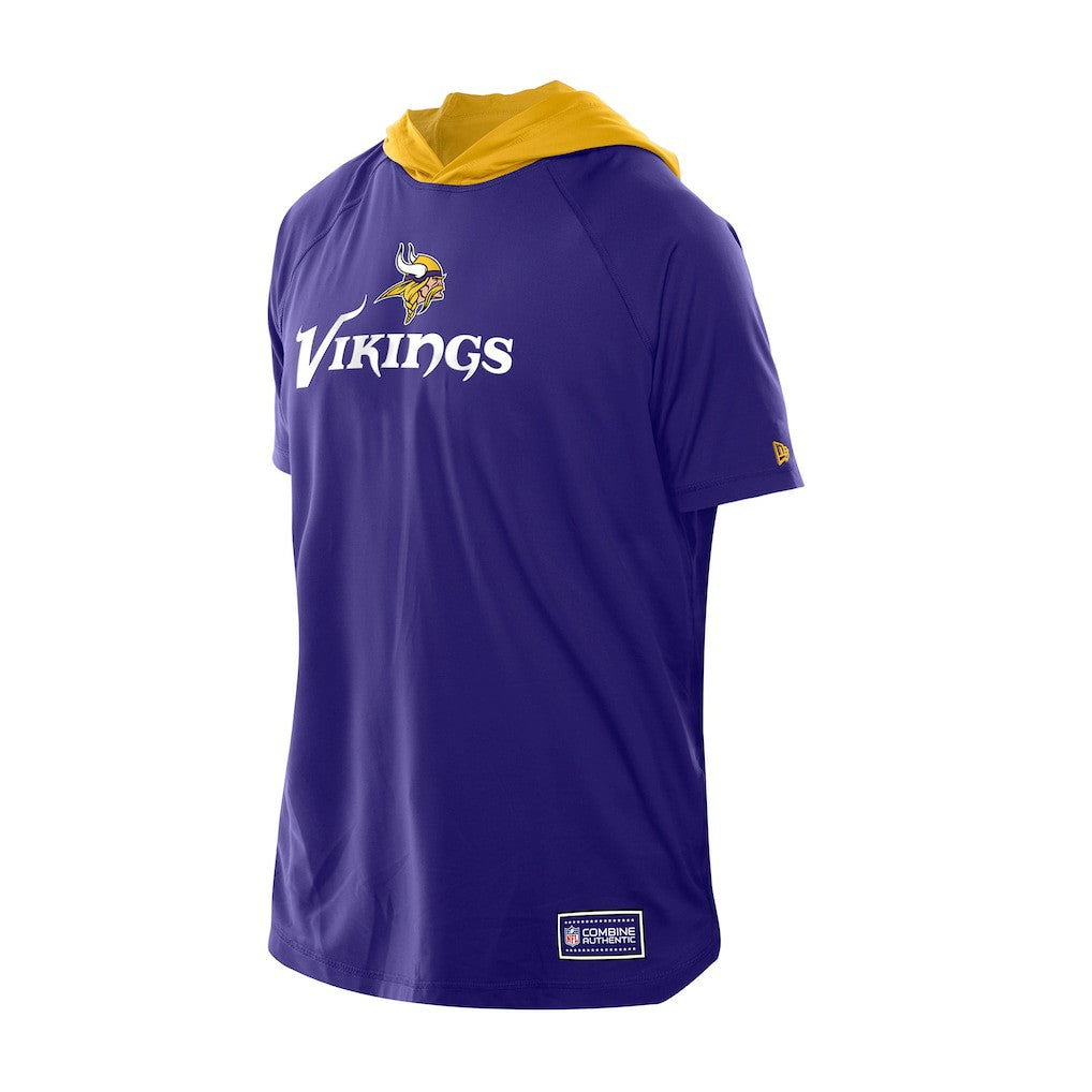 Minnesota Vikings New Era Combine Authentic Hooded Raglan Short-Sleeve T-Shirt