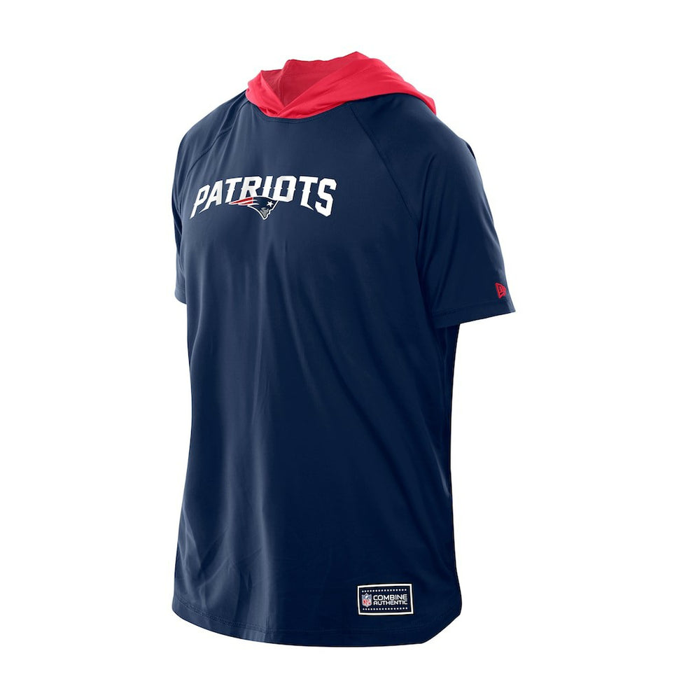 New England Patriots New Era Combine Authentic Hooded Raglan Short-Sleeve T-Shirt
