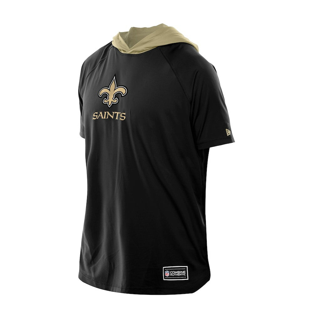 New Orleans Saints New Era Combine Authentic Hooded Raglan Short-Sleeve T-Shirt