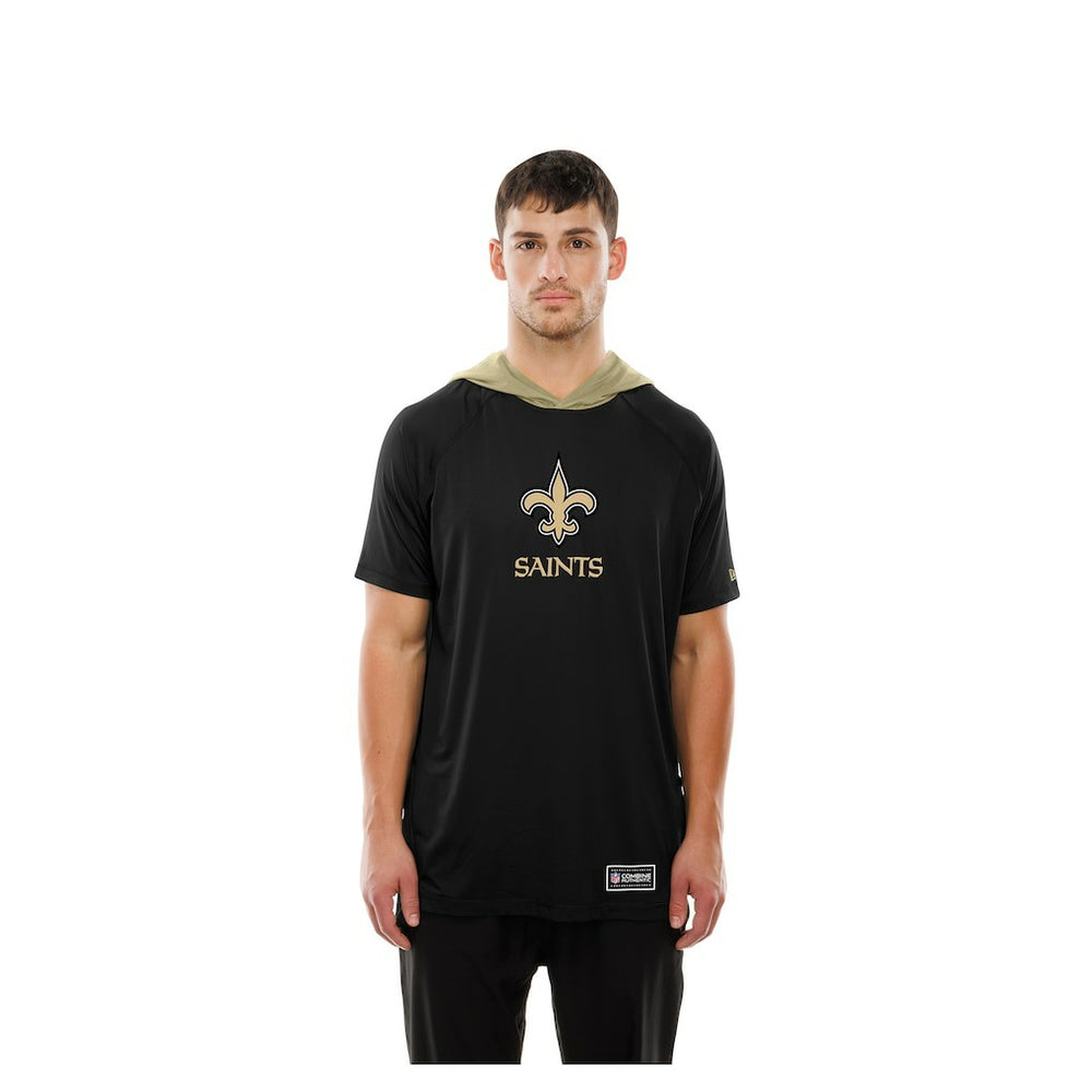 New Orleans Saints New Era Combine Authentic Hooded Raglan Short-Sleeve T-Shirt