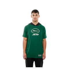 New York Jets New Era Combine Authentic Hooded Raglan Short-Sleeve T-Shirt