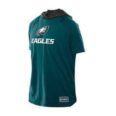 Philadelphia Eagles New Era Combine Authentic Hooded Raglan Short-Sleeve T-Shirt
