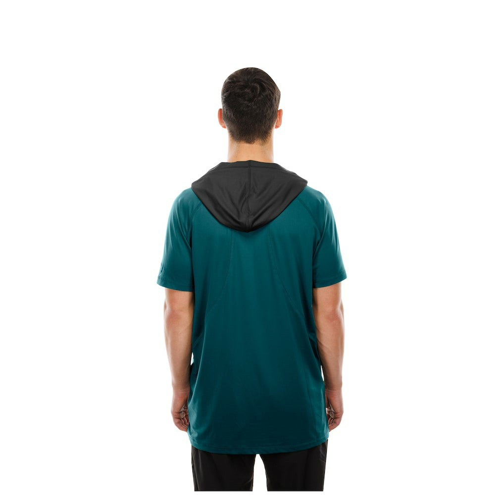 Philadelphia Eagles New Era Combine Authentic Hooded Raglan Short-Sleeve T-Shirt