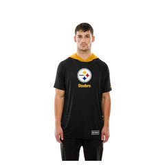 Pittsburgh Steelers New Era Combine Authentic Hooded Raglan Short-Sleeve T-Shirt
