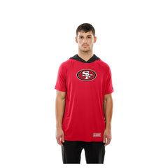 San Francisco 49ers New Era Combine Authentic Hooded Raglan Short-Sleeve T-Shirt